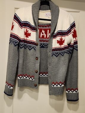 Sweater Collar Grey & White Fair Isle Sweater Cardigan Canada